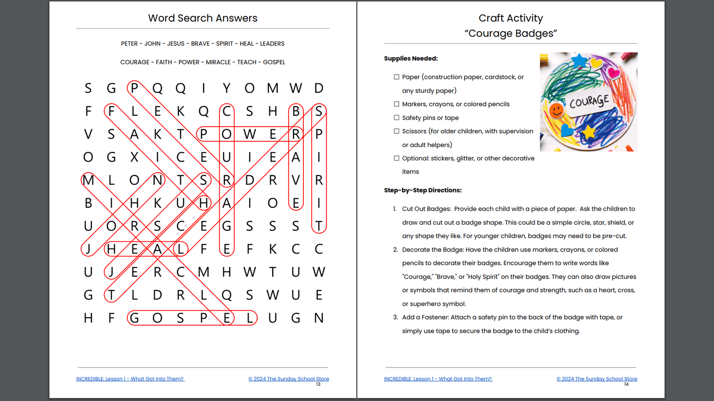 Incredible: 4-Lesson Sunday School Curriculum for Children's Ministry