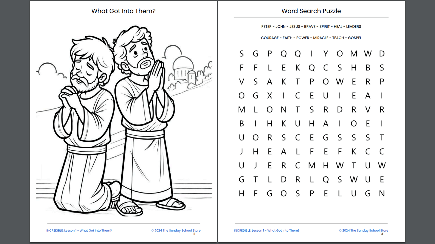 Incredible: 4-Lesson Sunday School Curriculum for Children's Ministry