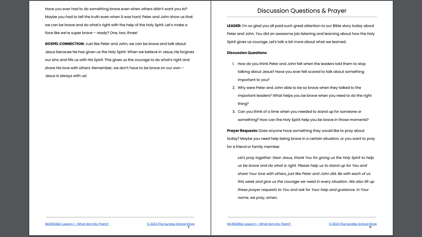 Incredible: 4-Lesson Sunday School Curriculum for Children's Ministry