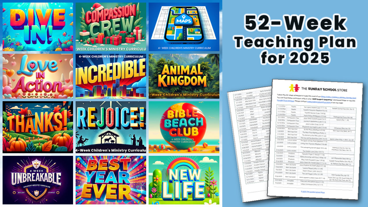 ENDS 2/21/2025 ⚠️ 52-Week Sunday School Curriculum Bundle (Ages 6-12)