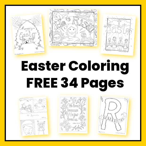 Easter Coloring Page Bundle (Free PDF Download)