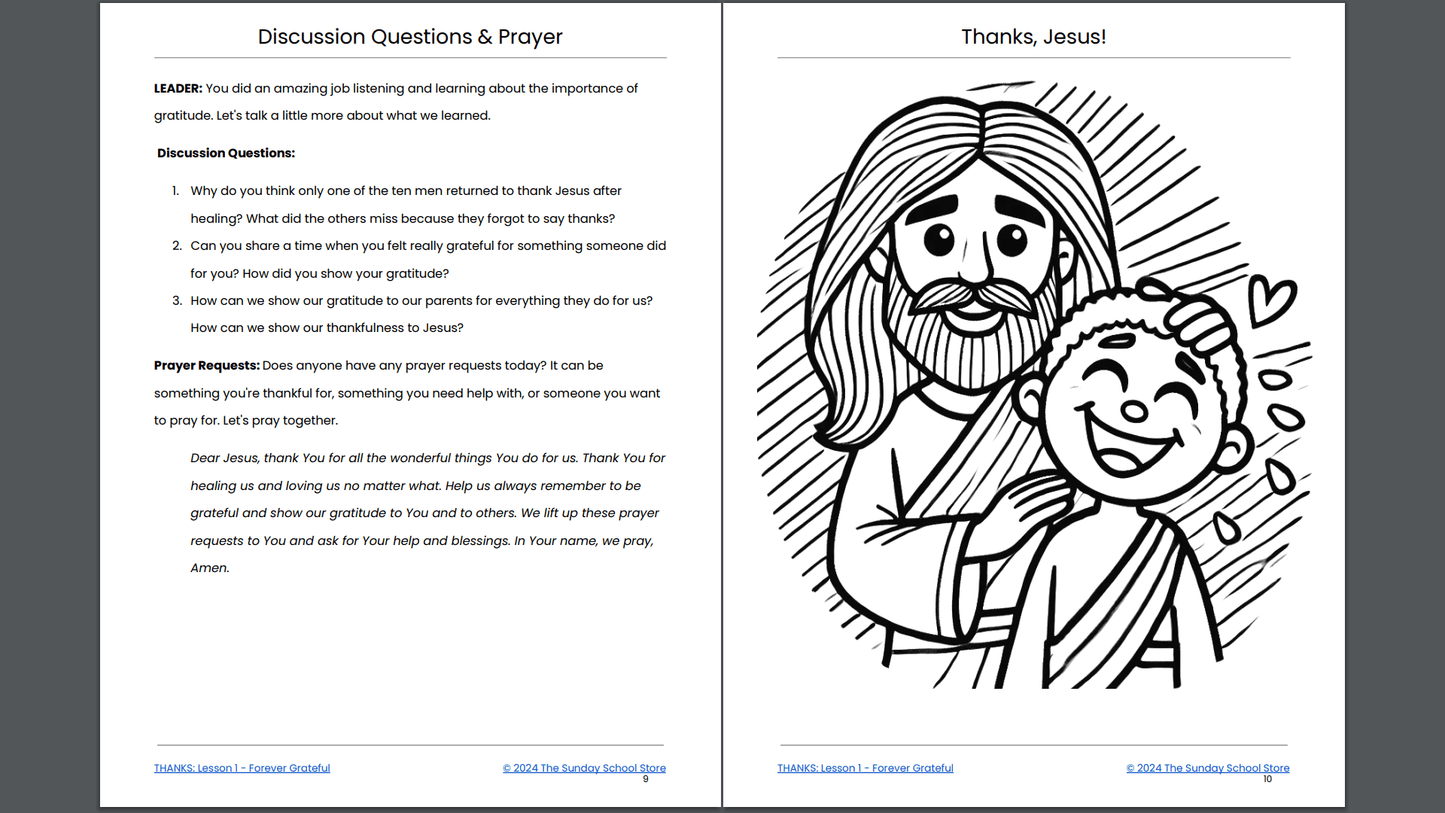 Thanks: 4-Lesson Thanksgiving Sunday School Curriculum for Children's Ministry