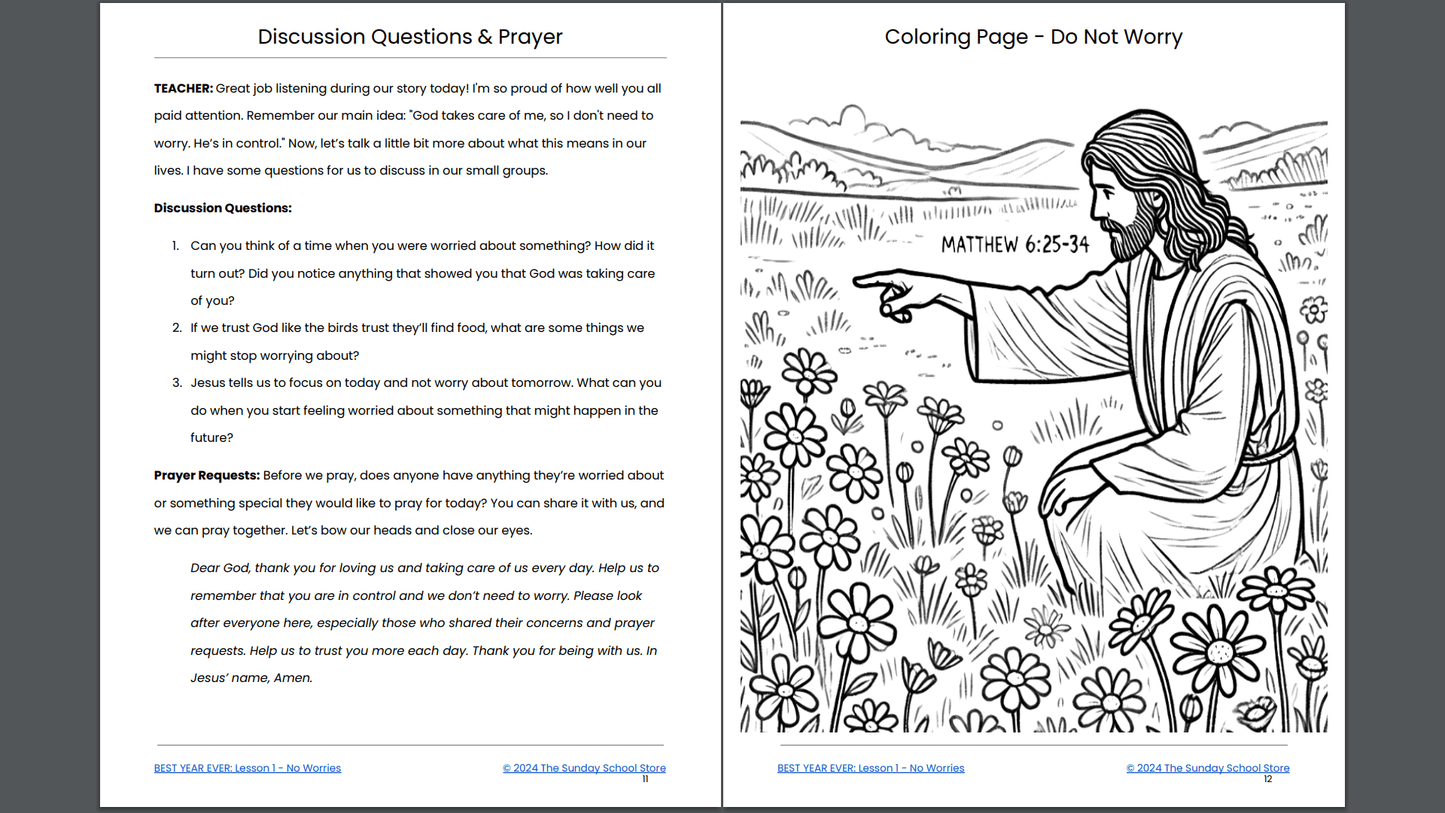 BEST YEAR EVER: 4-Week Children's Ministry Curriculum