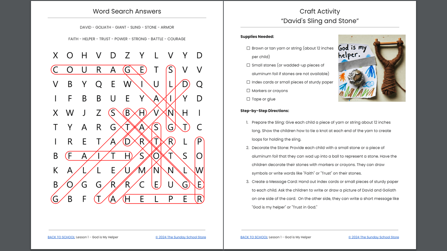 Back To School: 4-Lesson Sunday School Curriculum for Children’s Ministry