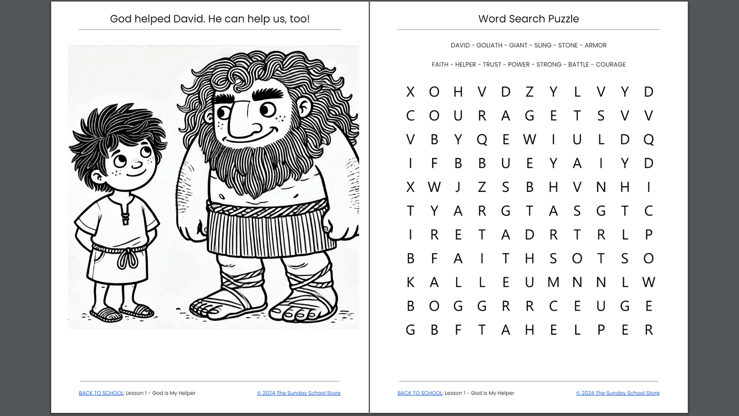 Back To School: 4-Lesson Sunday School Curriculum for Children’s Ministry