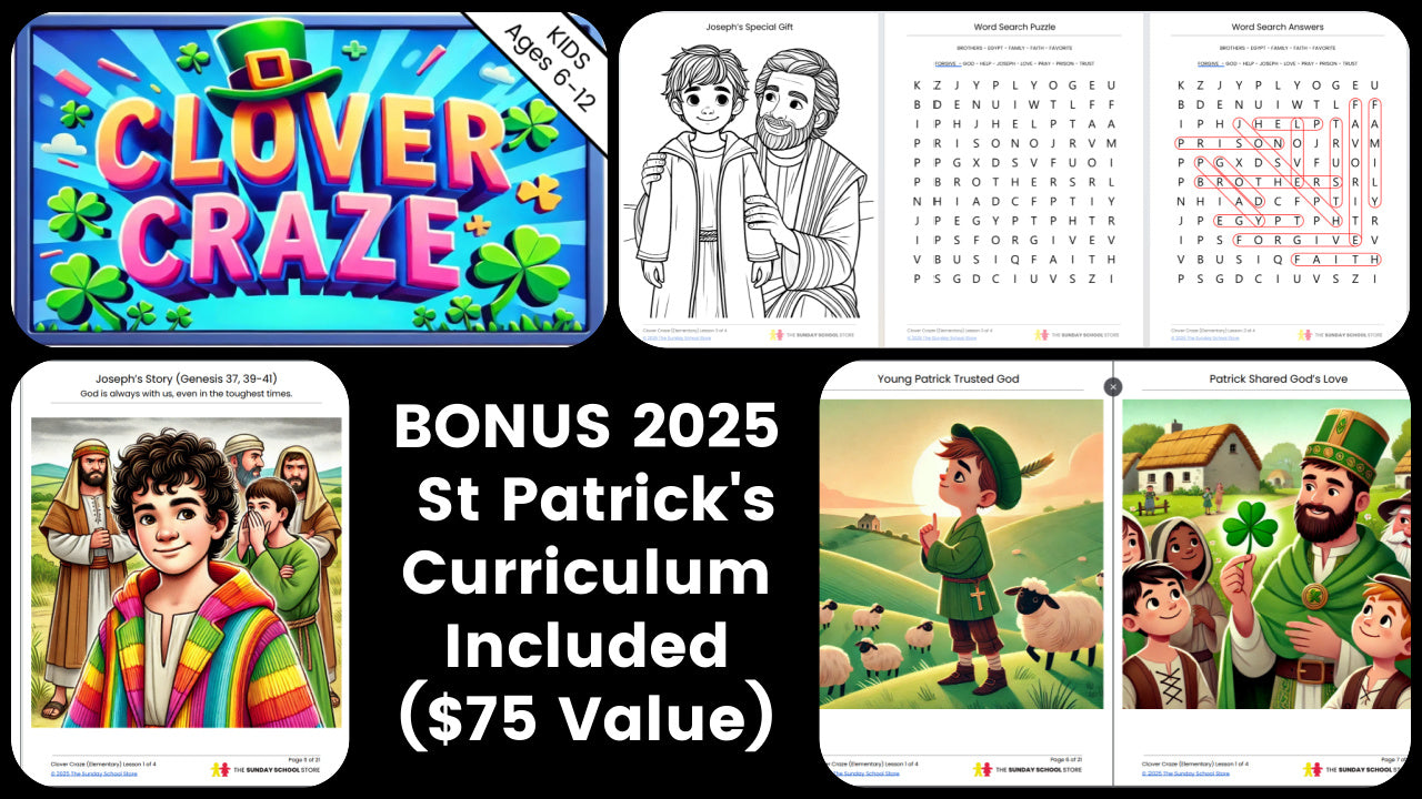 ENDS 2/21/2025 ⚠️ 52-Week Sunday School Curriculum Bundle (Ages 6-12)