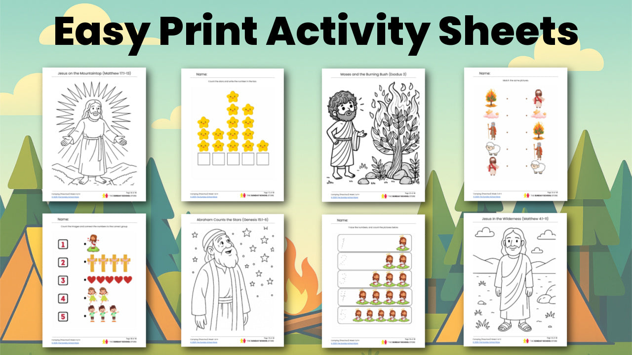 Camping PreK 4-Week Preschool Curriculum (ages 3-5)