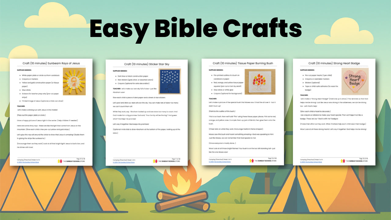 Camping PreK 4-Week Preschool Curriculum (ages 3-5)