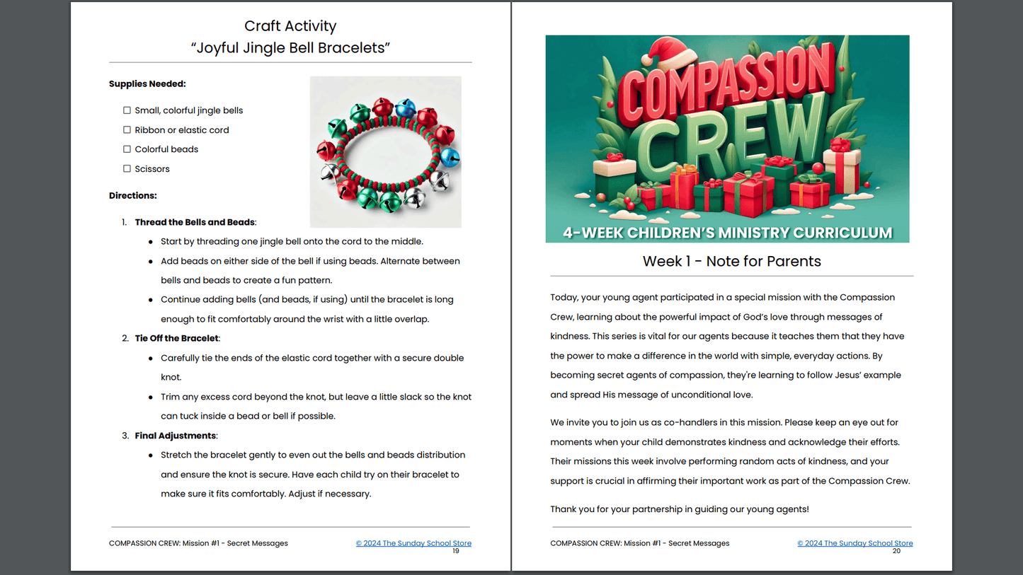 Compassion Crew: 4-Lesson Christmas Sunday School Curriculum for Children's Ministry
