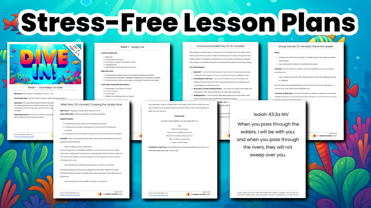 Dive In! PreK 4-Week Preschool Curriculum (ages 3-5)