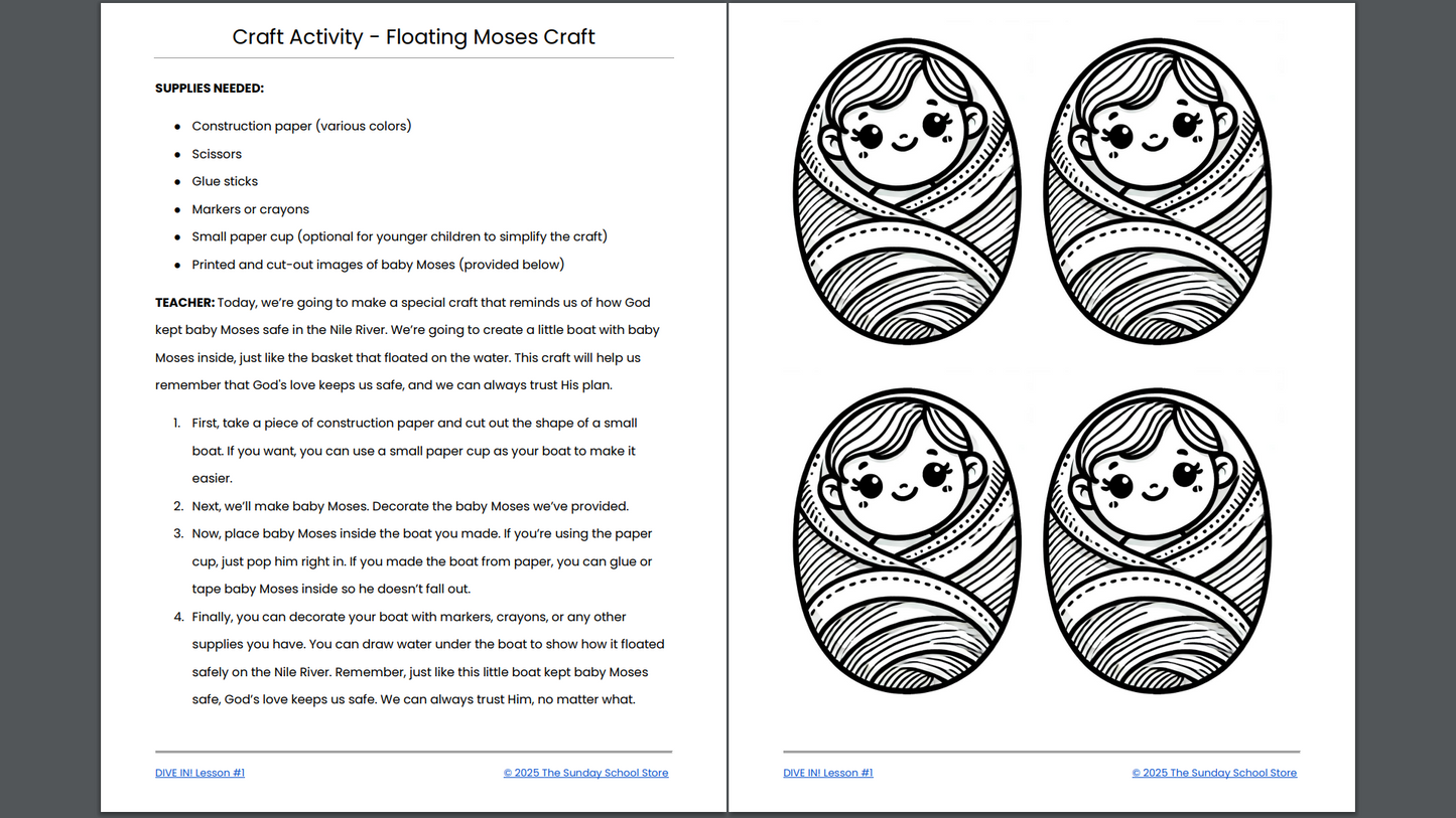 Dive In! 4-Week Children’s Ministry Curriculum (ages 6-12)