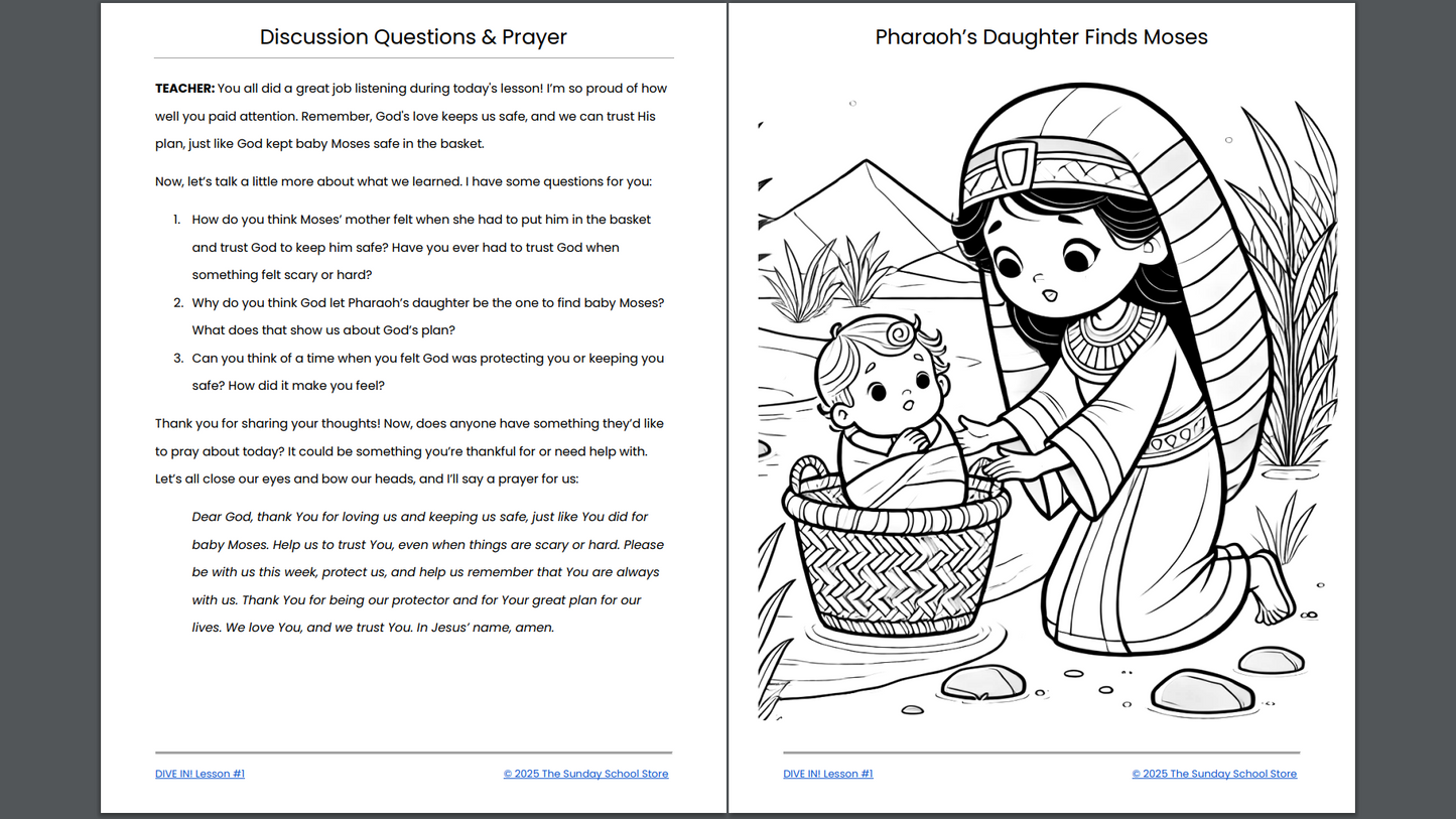 Dive In! 4-Week Children’s Ministry Curriculum (ages 6-12)