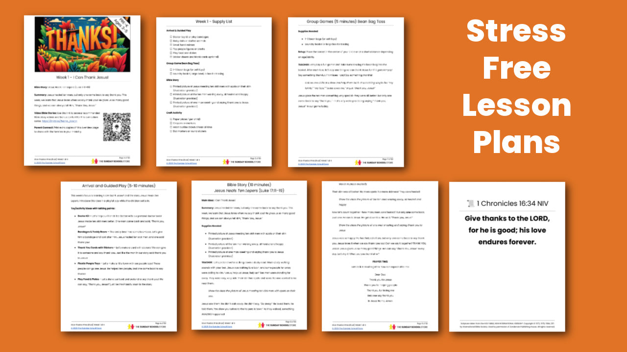 Give Thanks 4-Week Preschool Curriculum (ages 3-5)