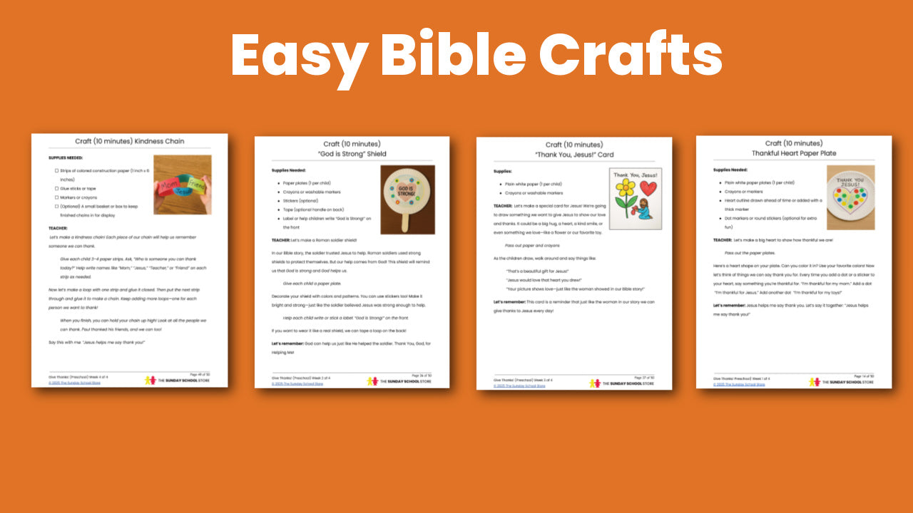 Give Thanks 4-Week Preschool Curriculum (ages 3-5)