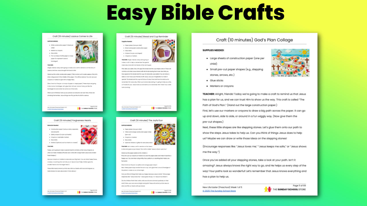 New Life Pre-K: 5-Lesson Curriculum for Easter (ages 3-5)