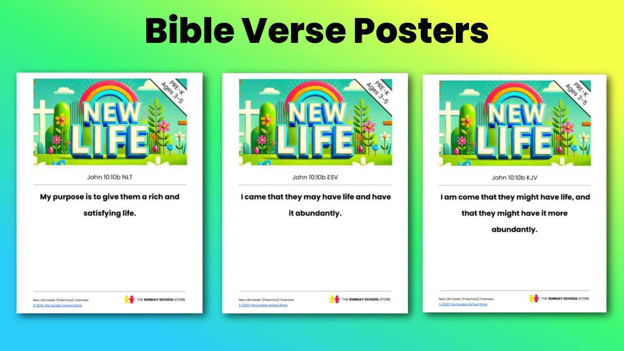 New Life Pre-K: 5-Lesson Curriculum for Easter (ages 3-5)