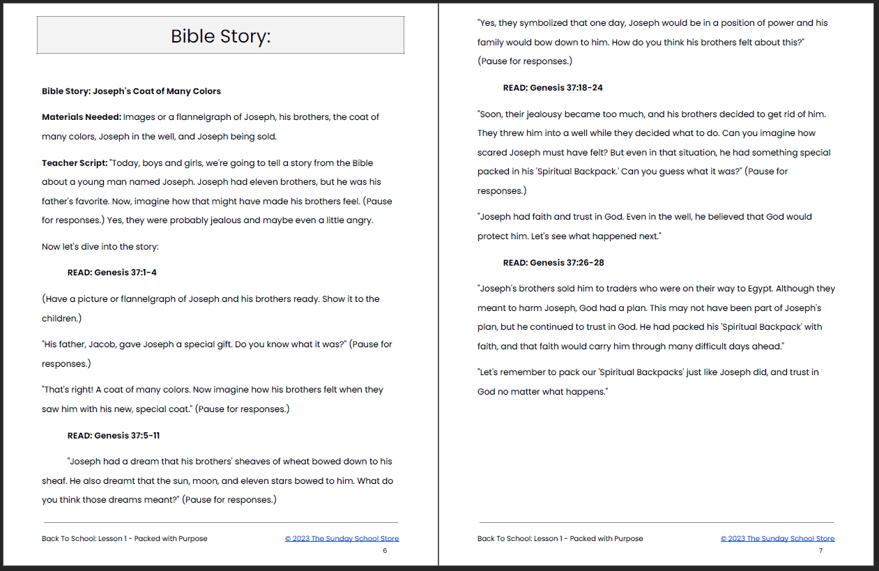 "Back To School: Backpacks, Blessings, and New Beginnings” 4-Week Children's Ministry