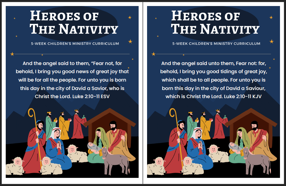 Heroes of the Nativity 5-Lesson Sunday School Curriculum for Kids