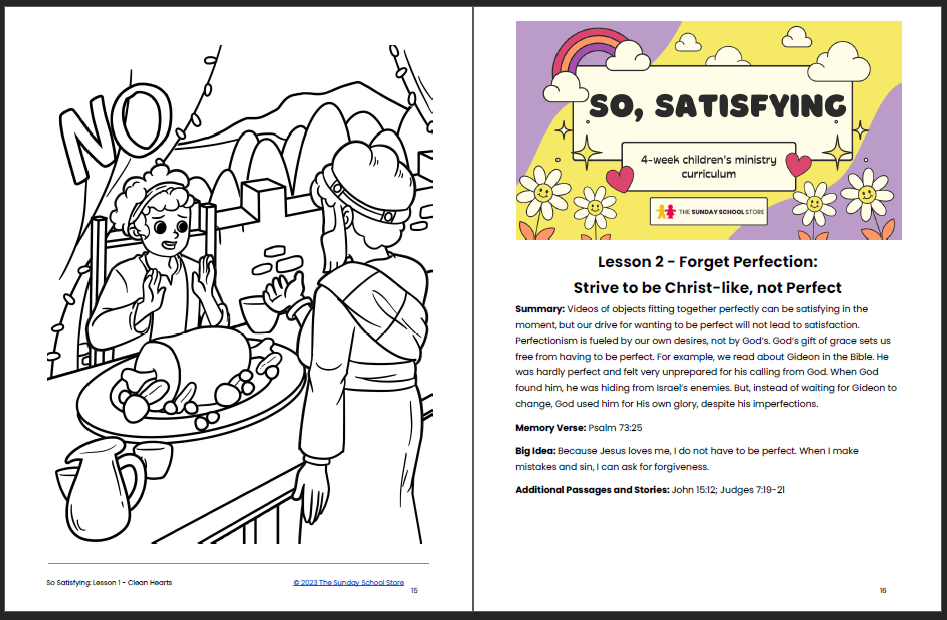 So Satisfying 4-Week Children's Ministry Curriculum