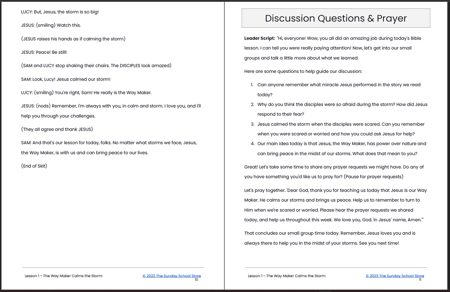 Walking with the Way Maker: 5-Lesson Sunday School Curriculum for Kids Ministry