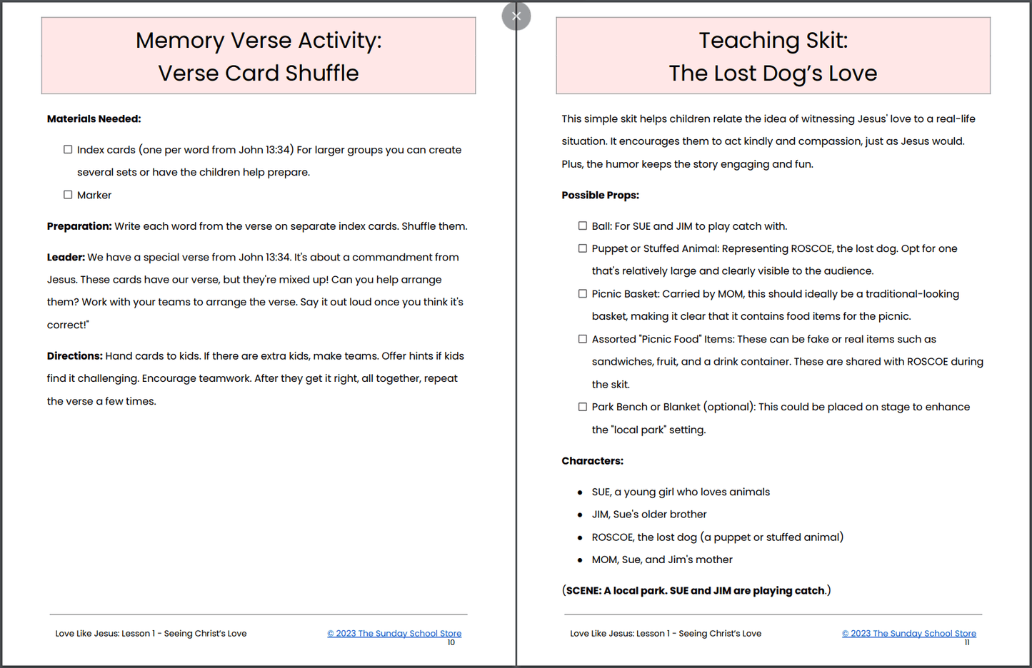 Love Like Jesus 💖 4-Lesson Sunday School Curriculum for Kids & 28-Day Kindness Challenge