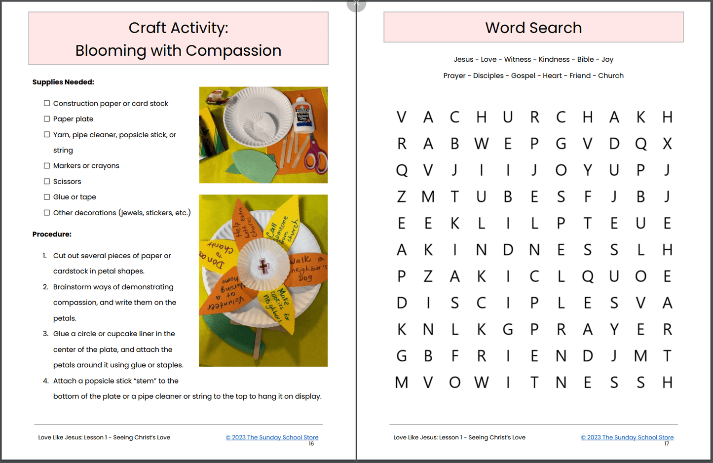 Love Like Jesus 💖 4-Lesson Sunday School Curriculum for Kids & 28-Day Kindness Challenge