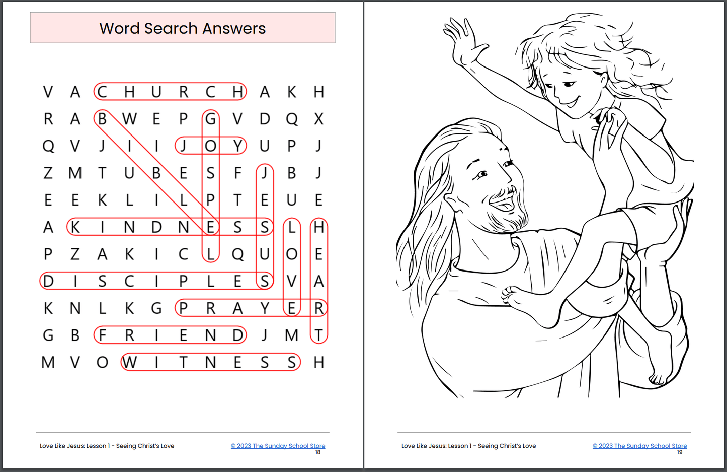 Love Like Jesus 💖 4-Lesson Sunday School Curriculum for Kids & 28-Day Kindness Challenge