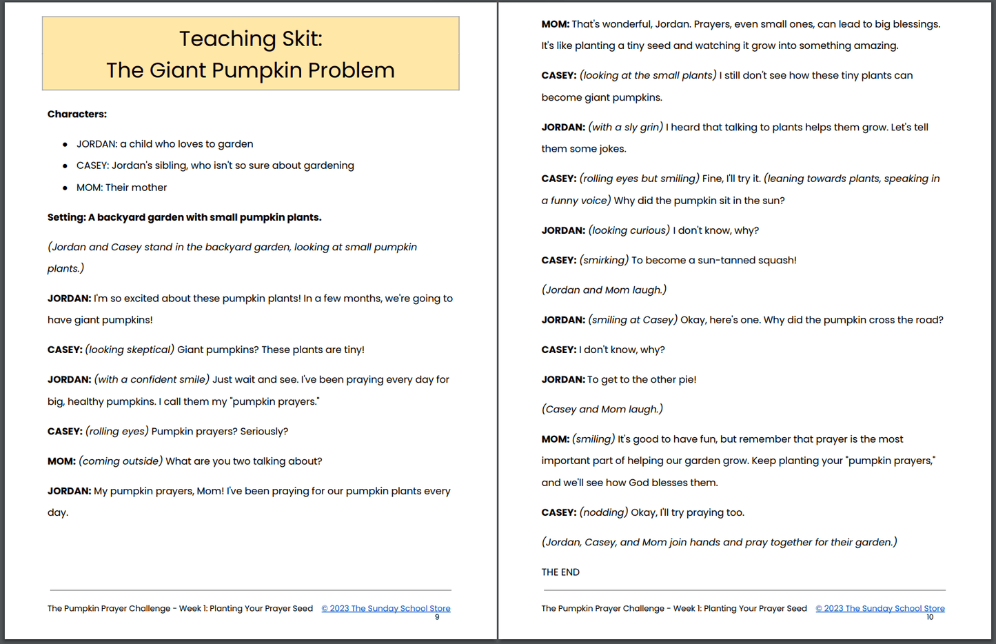 Pumpkin Prayer Challenge: 4-Lesson Sunday School Curriculum for Kids