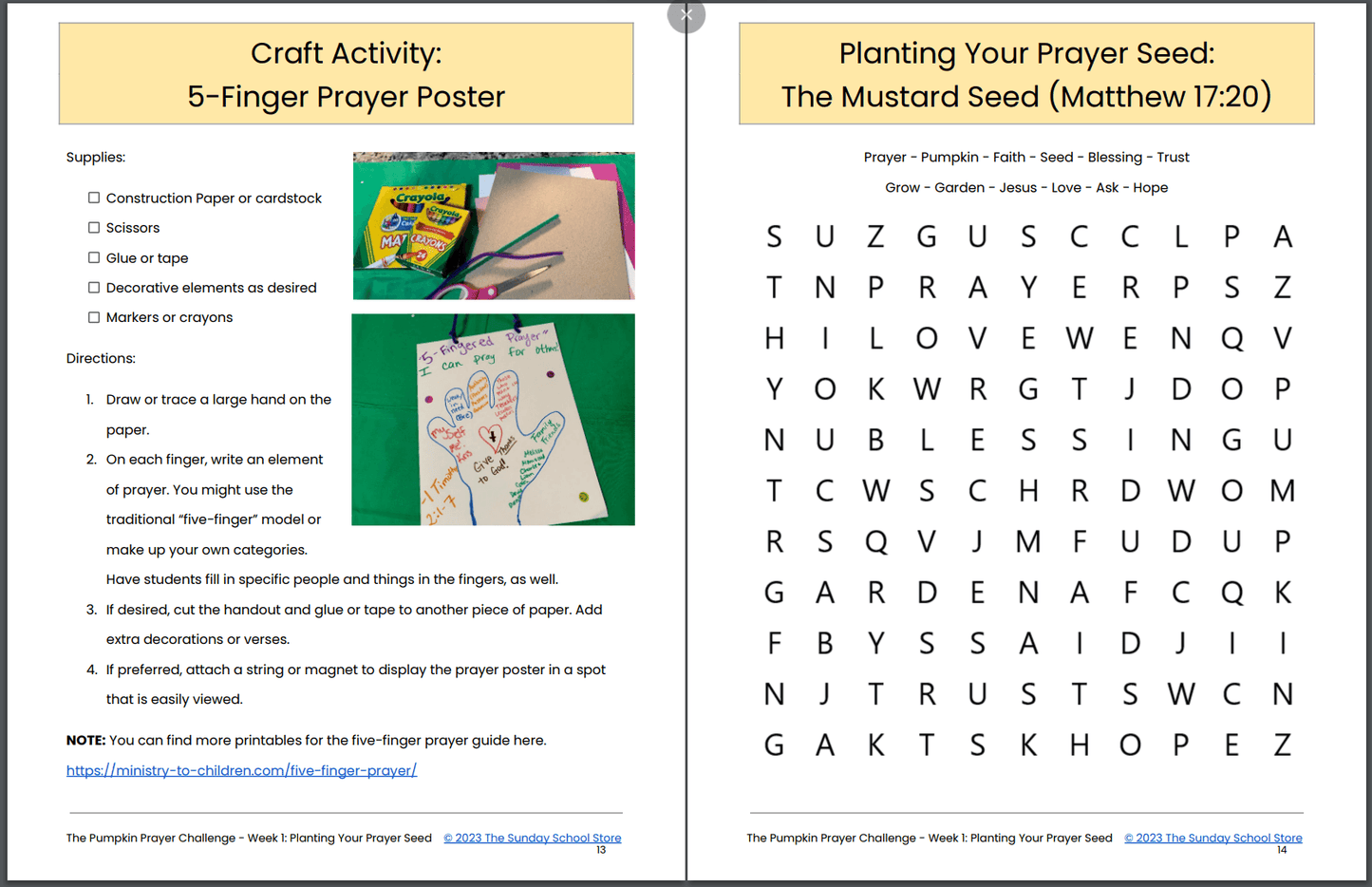 Pumpkin Prayer Challenge: 4-Lesson Sunday School Curriculum for Kids