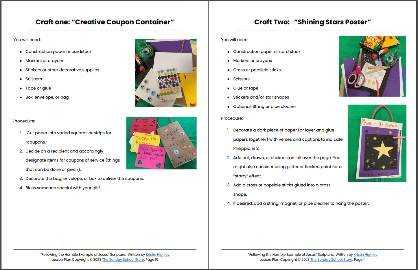 Following the Humble Example of Jesus (Philippians 2:1-18) Printable Bible Lesson & Sunday School Activities
