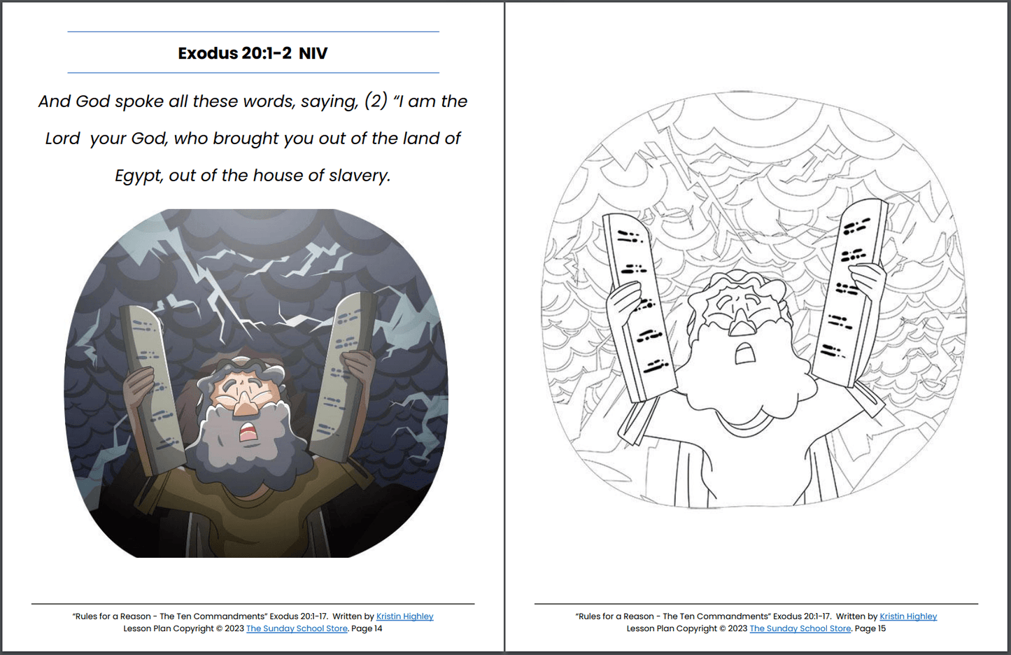 Rules for a Reason: The Ten Commandments (Exodus 20:1-17) Printable Bible Lesson & Sunday School Activities
