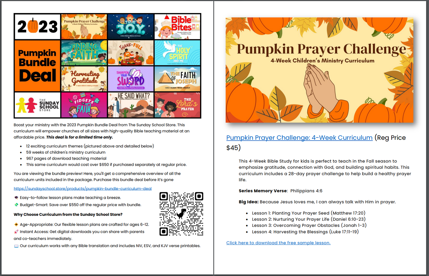 59-Week Children's Ministry Curriculum Deal ⏰ The 2023 Pumpkin Bundle