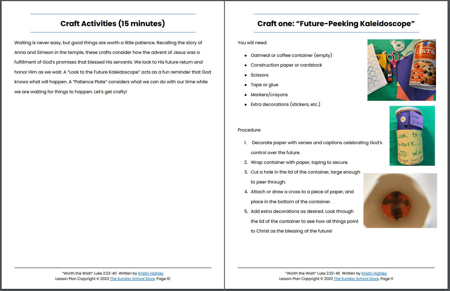 Jesus is Worth the Wait (Luke 2:22-40) Printable Bible Lesson & Sunday School Activities
