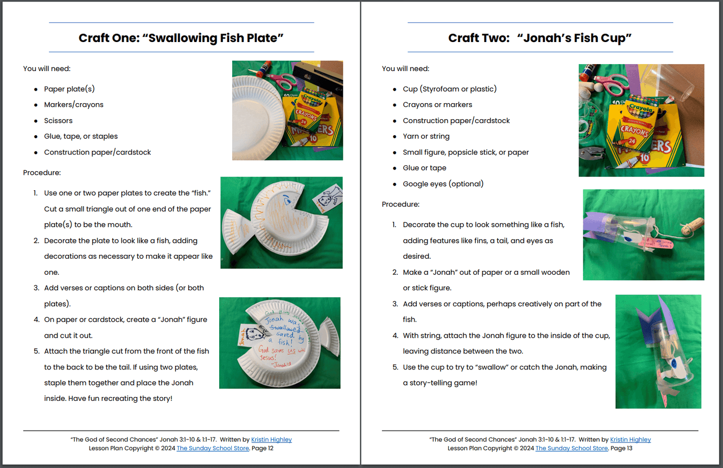 The God of Second Chances (Jonah 3:1-10) Printable Bible Lesson & Sunday School Activities