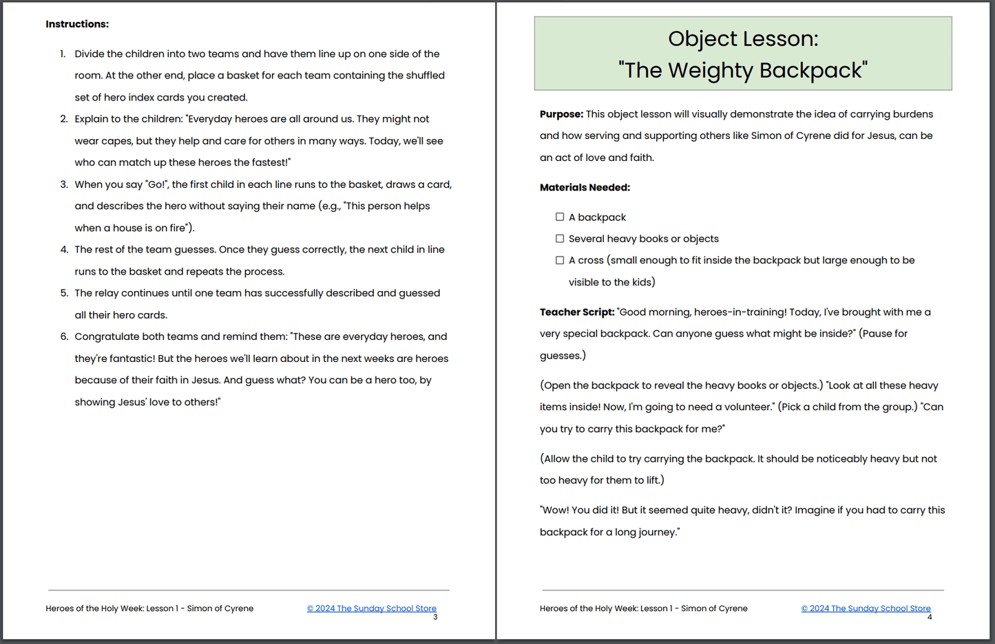 Heroes of Holy Week ⛪ 5-Lesson Sunday School Curriculum for Easter