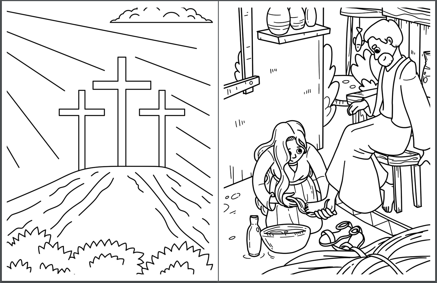 Easter Coloring Page Bundle (Free PDF Download)