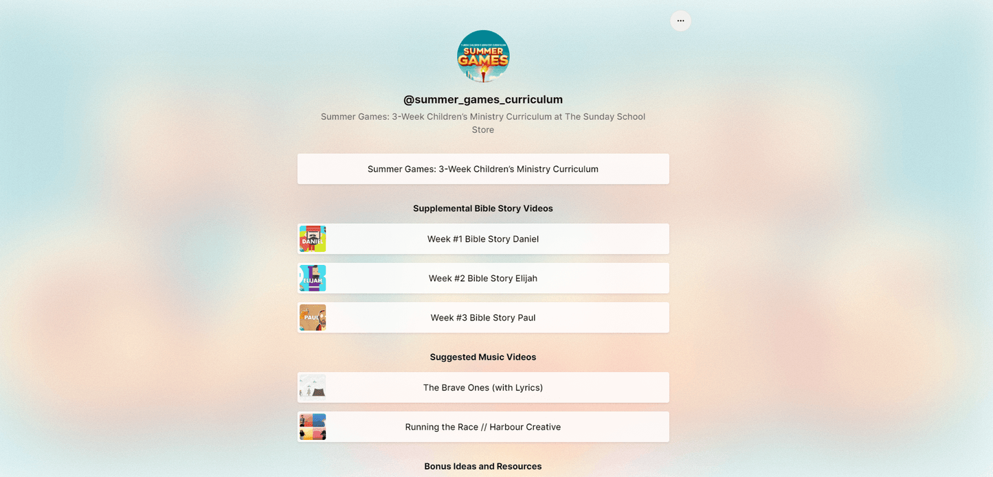 Summer Games: 3-Week Sunday School Curriculum for Children’s Ministry with Olympic Theme for 2024
