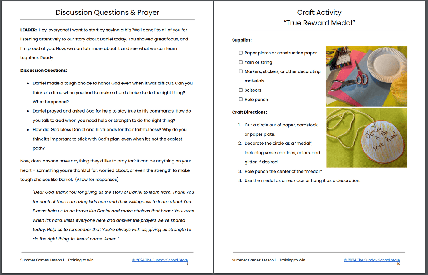 Summer Games: 3-Week Sunday School Curriculum for Children’s Ministry with Olympic Theme for 2024