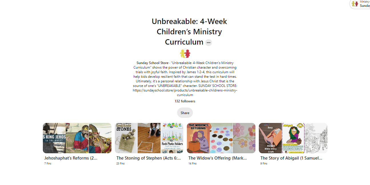 Unbreakable: 4-Week Children’s Ministry Curriculum on Christian Character for Kids
