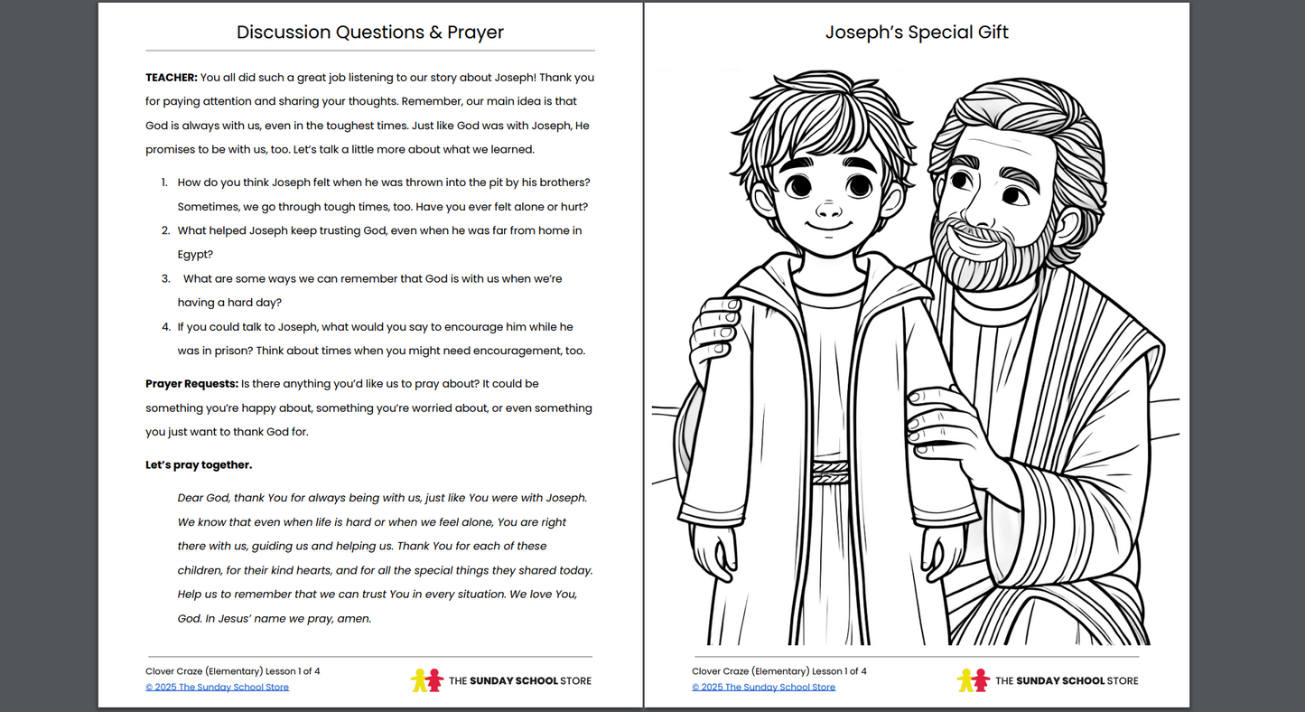NEW Clover Craze: 4-Week Children's Ministry Curriculum (Age 6-12) St. Patrick's Day