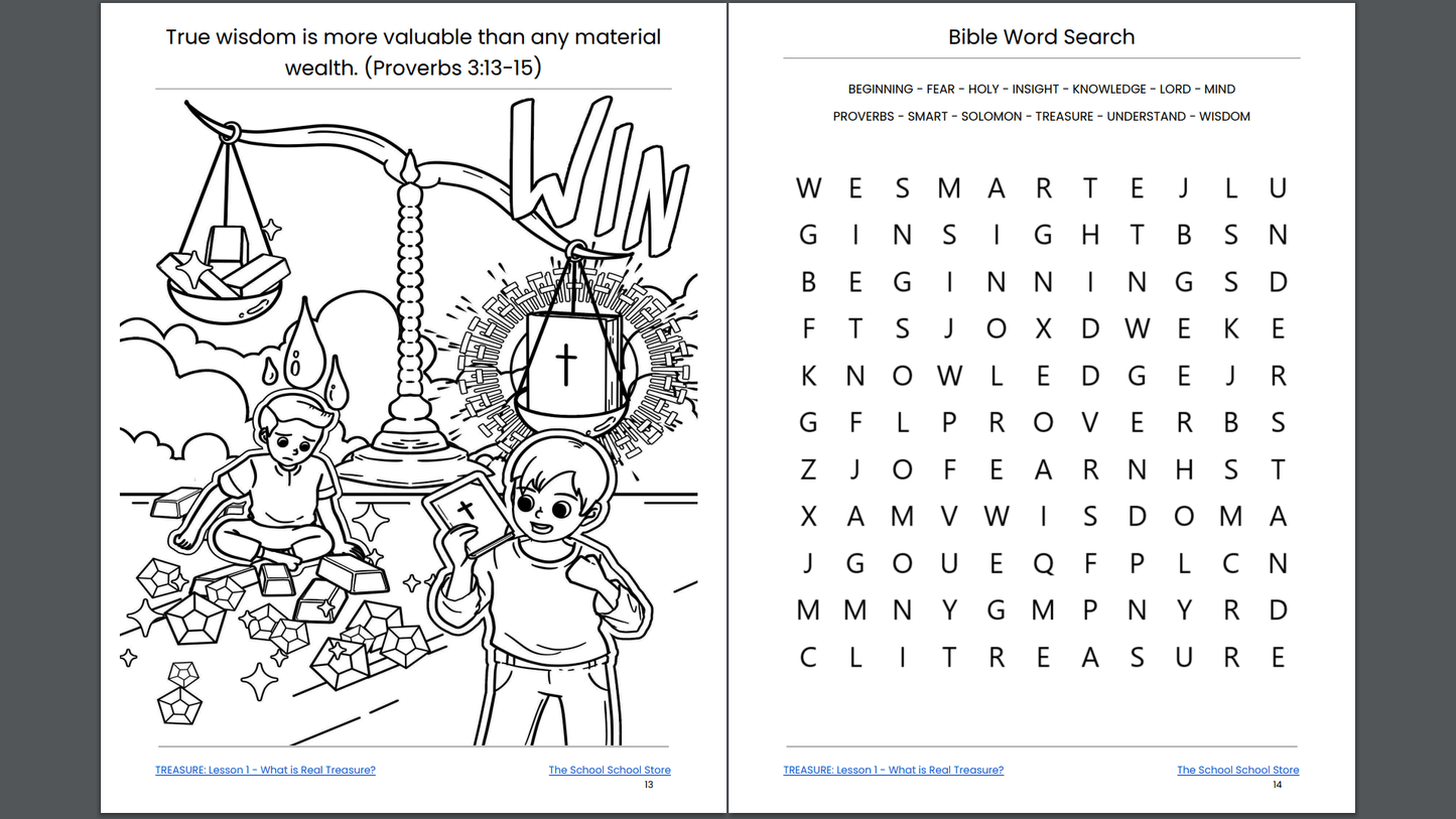 Treasure: 3-Lesson Sunday School Curriculum for Children's Ministry