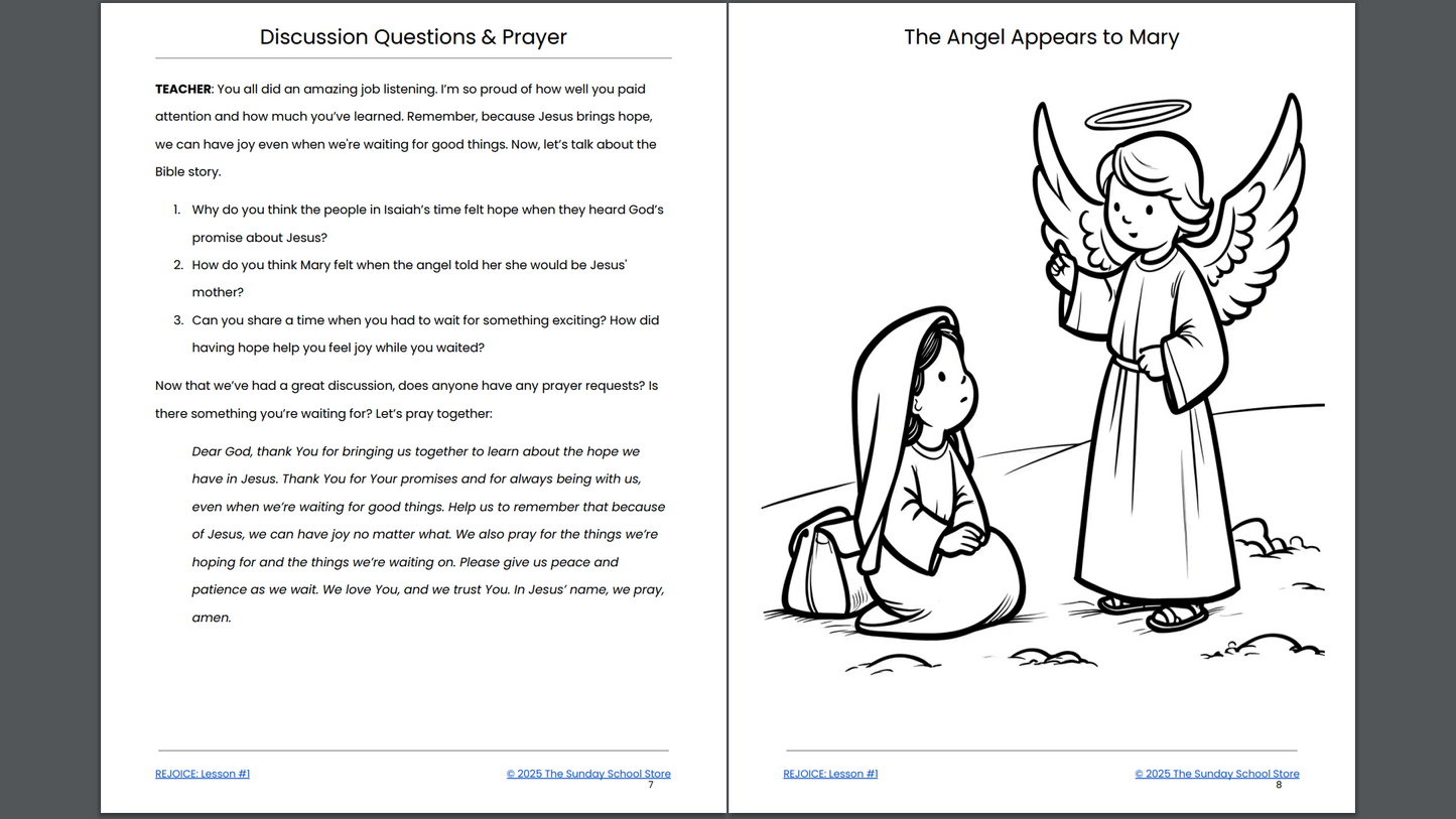 REJOICE 4-Week Christmas Curriculum