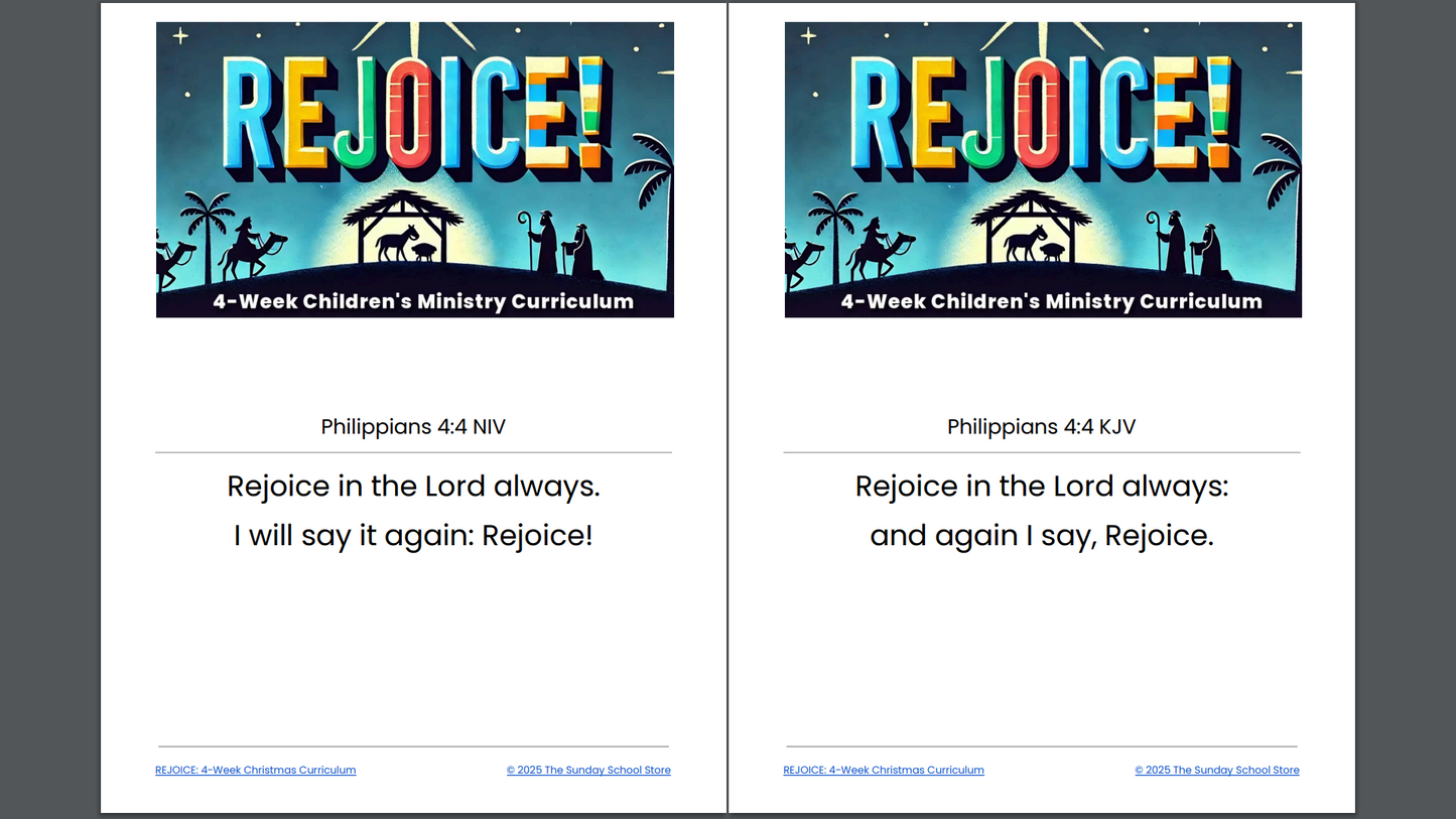 REJOICE 4-Week Christmas Curriculum