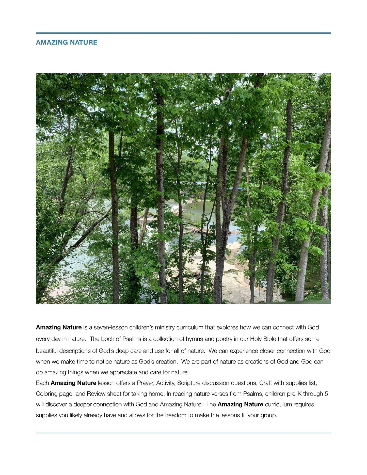 Amazing Nature: 7-Lesson Sunday School Curriculum (download only) - Sunday School Store