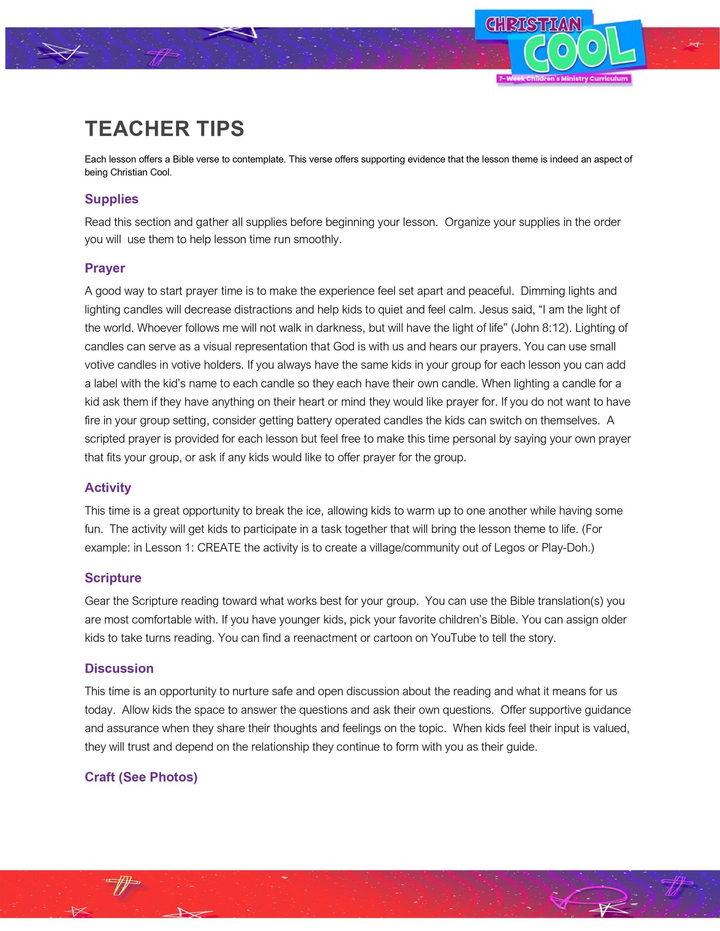 Christian Cool: Free Sample Lesson (download only) - Sunday School Store