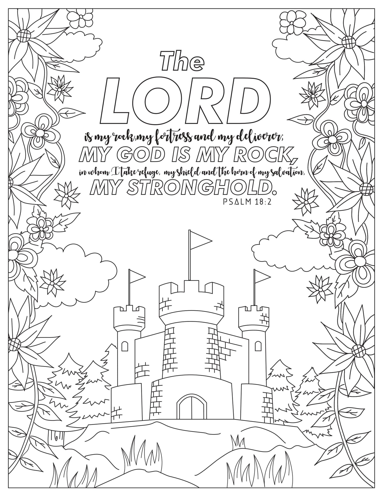 Book of Psalms: 37 Page Bible Coloring Book (download only) - Sunday School Store