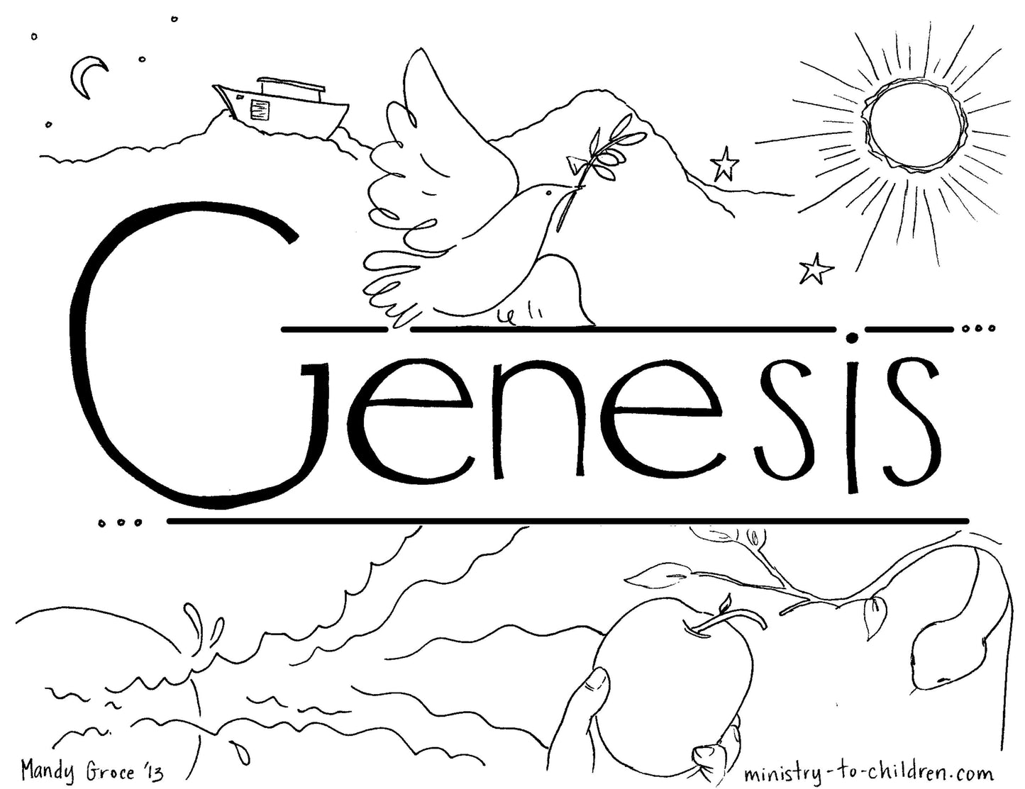 Books of the Bible Coloring Book - 66 Pages (download only) - Sunday School Store