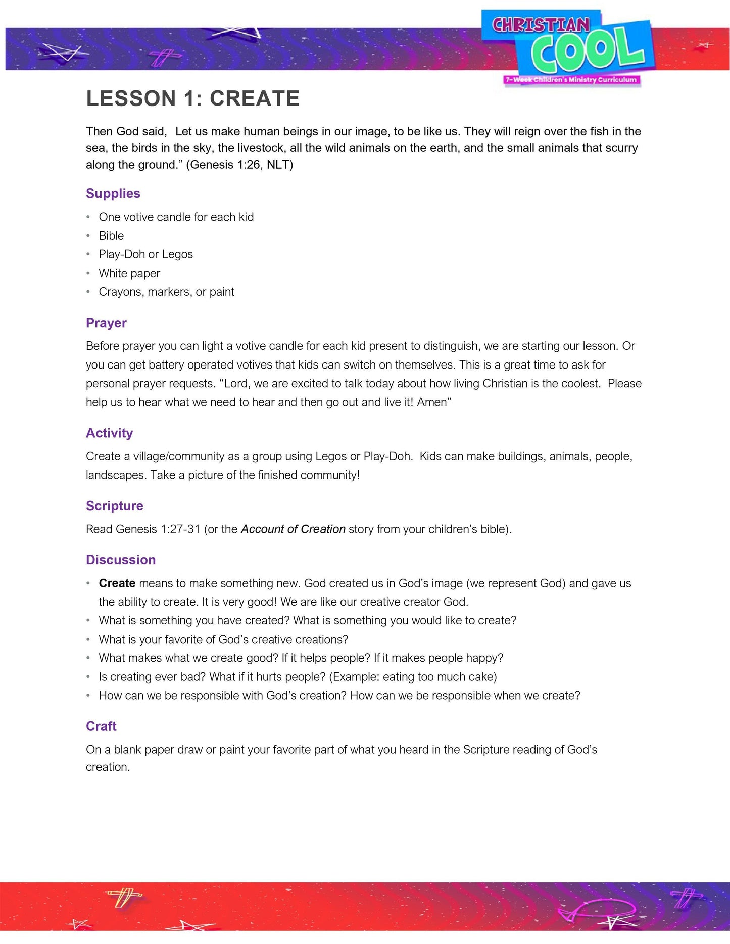 Christian Cool: Free Sample Lesson (download only) - Sunday School Store