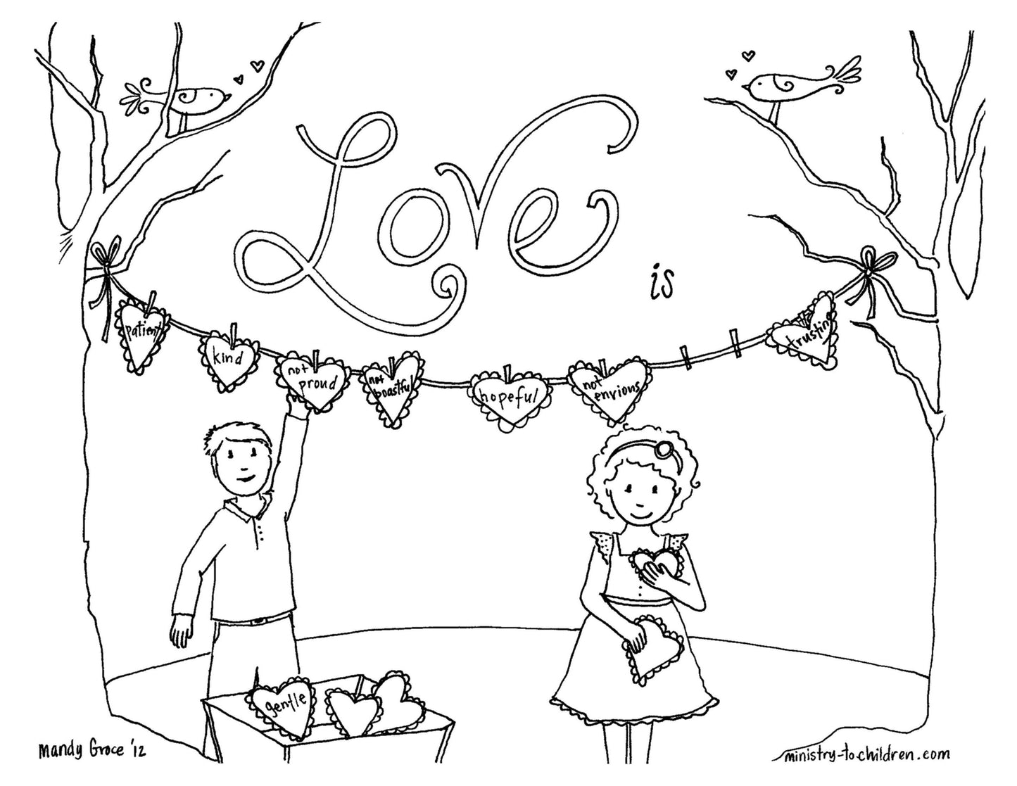 Valentine's Day Printable Bundle (free download) Coloring and Lesson Activities - Sunday School Store