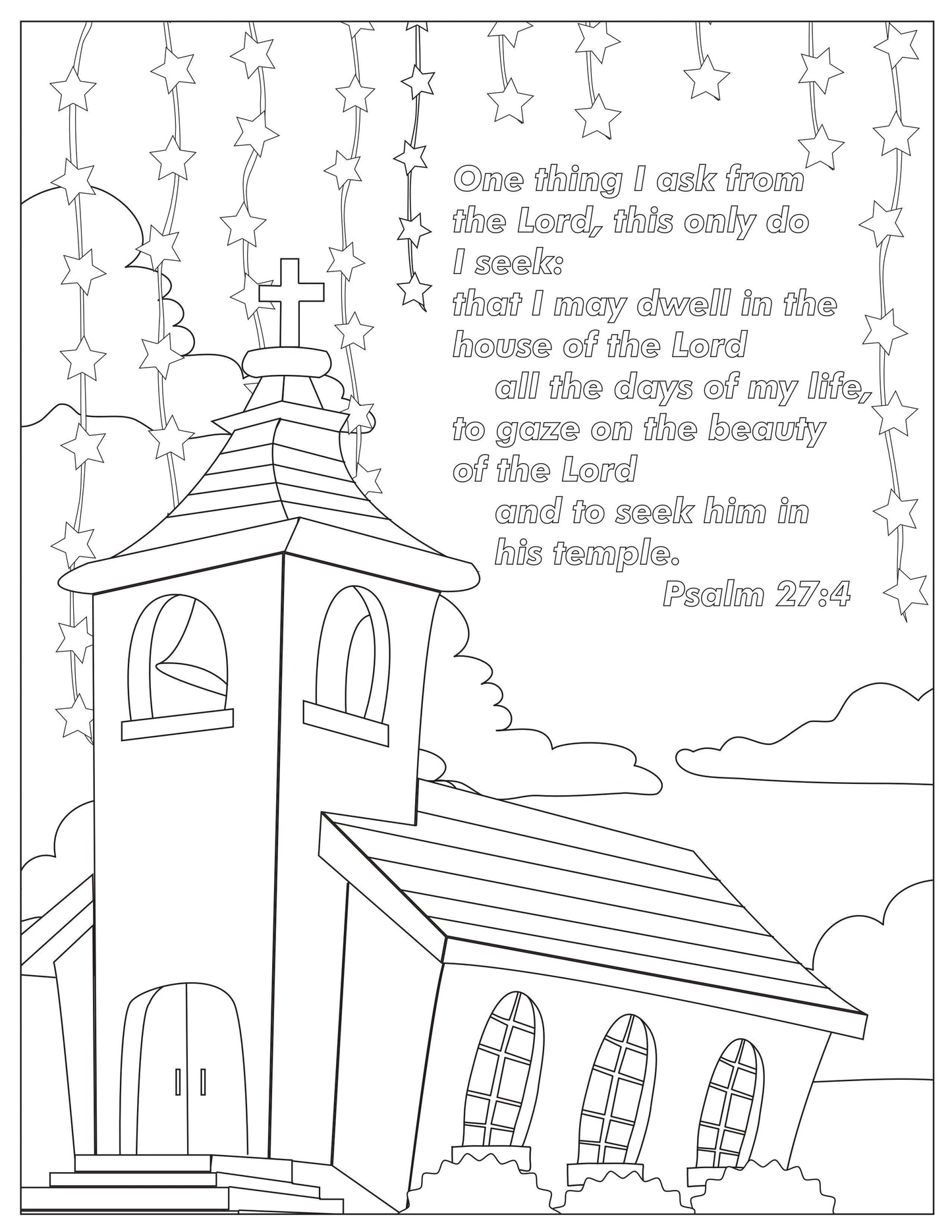Book of Psalms: 37 Page Bible Coloring Book (download only) - Sunday School Store